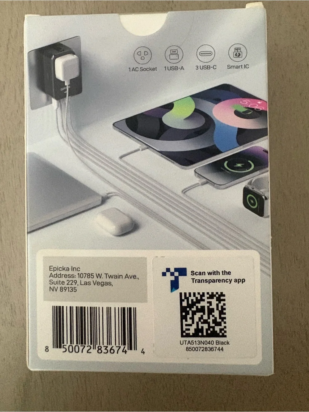Air 40W Universal Travel Adapter - Black